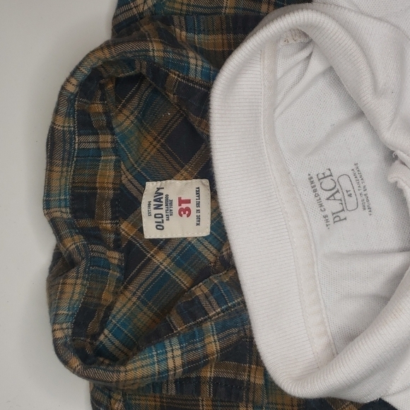 5/$30 OLD NAVY Plaid Long Sleeve + CP Short Sleeve Polo Both 100% Cotton - Picture 4 of 5